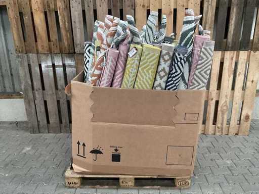 Pallet box tapijten - diverse kleuren - (95x)