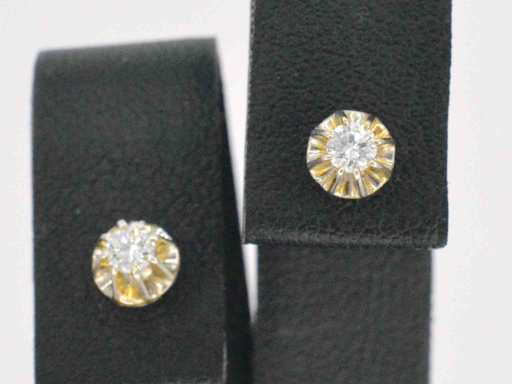 Boucles d’oreilles solitaires en or