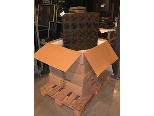 Luxibel - Set 4x Luxibel B25 - 25 x 10W RGB Amber Matrix LED