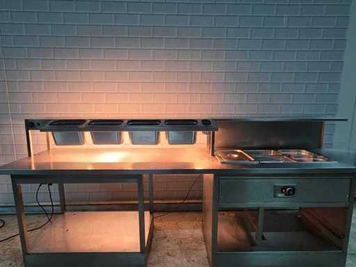 Mobilier de travail en acier inoxydable - Au bain marie - Pont thermique