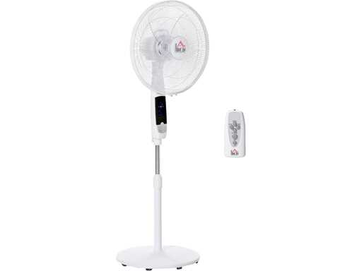 Powerful 50 W pedestal fan, height-adjustable fan 118-138 cm