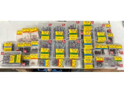 Rotadrill Mix lot various screws stainless steel, galvanized and brass