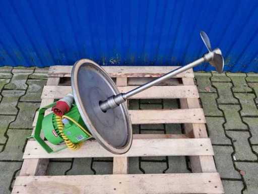 Siemens (motor) IBC agitator with propeller, hanging IBC agitator stainless steel with dome cover 1.1 kW