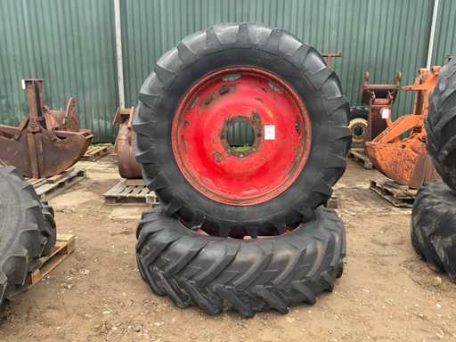 Pneumatique Michelin Agribib avec jante (2x)