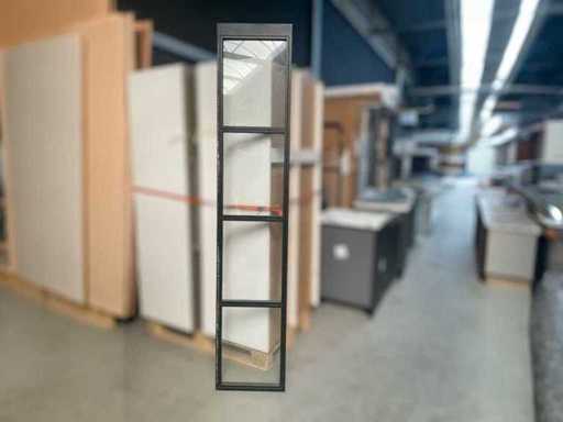 Industriële wand 45x231cm zwart gecoat