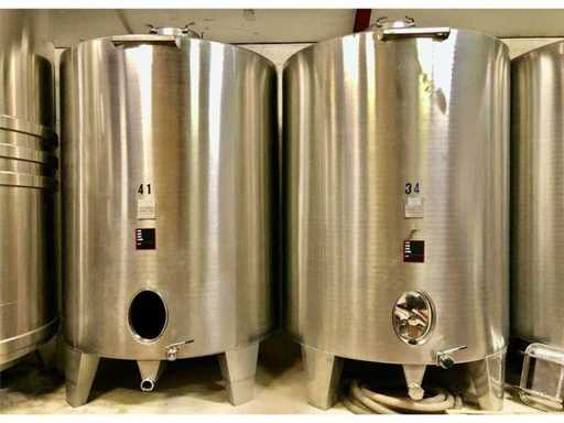 CTM  Cuve inox fond bombé sur pieds de stockage alimentaire 105 HL - Vendue à l’unité