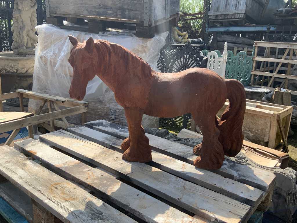 Solid cast iron farmer's horse