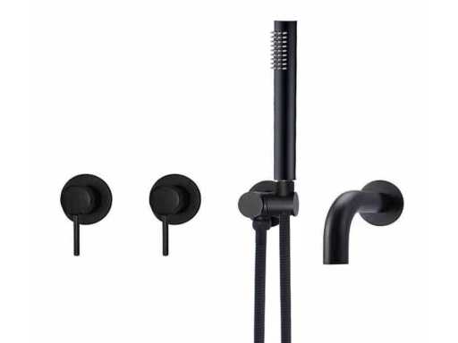 Robinet de bain encastrable Mawialux noir mat ou gris bronze