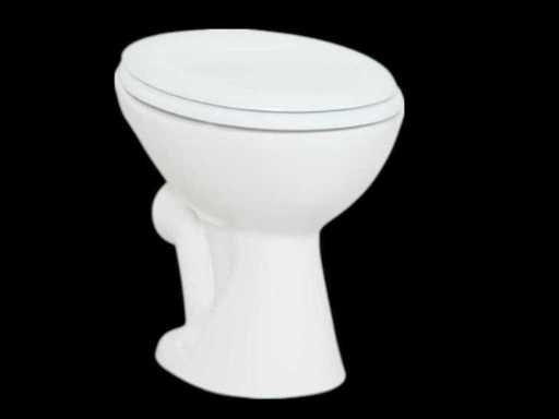 Staand toilet achter uitlaat