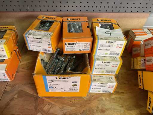 6 cutii cu șuruburi de ancorare