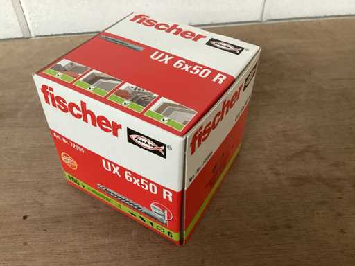 Fischer UX 6x50 R plug in nylon, scatola da 100 pezzi (19x)