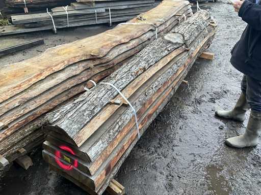 Eiken boomstammenplanken (6x)