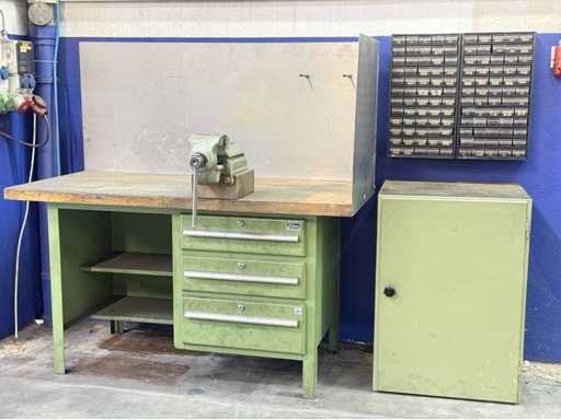   Workbench + workshop cabinet