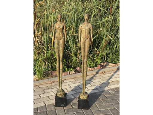 Sculptur? abstract? din bronz (2x)