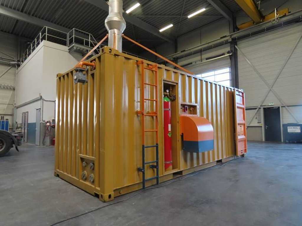 Mobiele afvalverbrandingsinstallatie in een 20-voets container met 850 kW