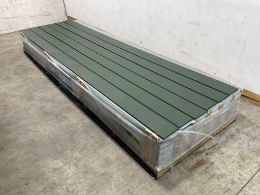 Bande de façade en cèdre - Classe feu A2 - vert anglais - 360x18,6x1,2 cm (144x)