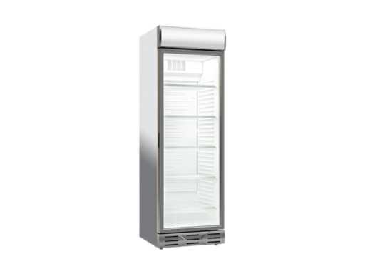 IceShop - Beverage Display Fridge 390L White with Canopy - KBC 390 - Refrigerated Counter Display