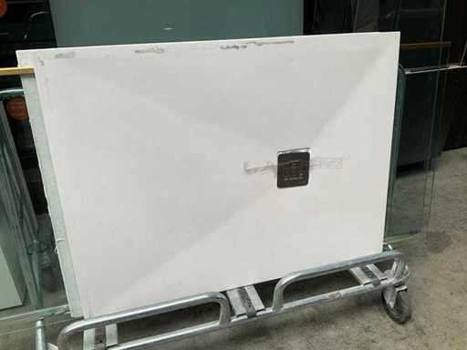 Arblu Duschschale Solid Surface matte weiß mit Raster 90x120