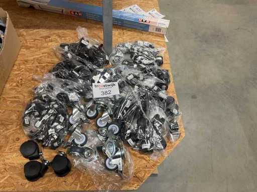 1 x partij zwenkwielen