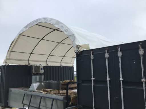 2025 - Easy-Going - (6x6x2 meters) - Shelter canopy / tent between 2 containers C2020