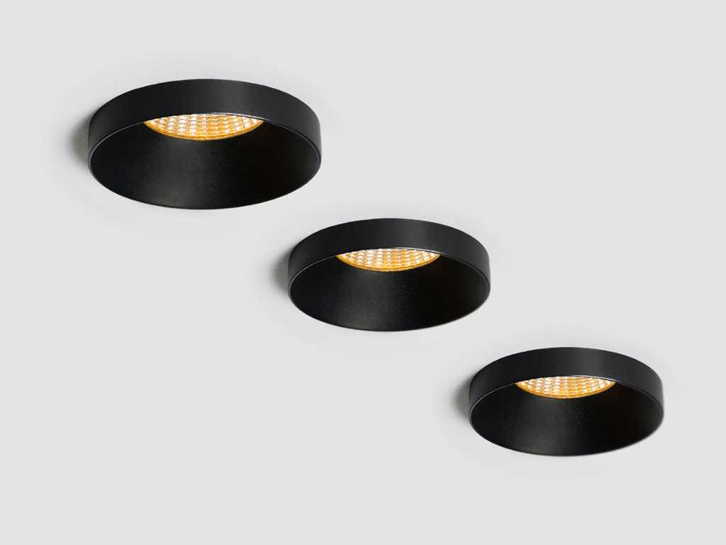 24 x Lotus design recessed spotlights black
