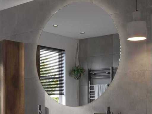 Mirror with LED lighting and anti-fog Ø120cm