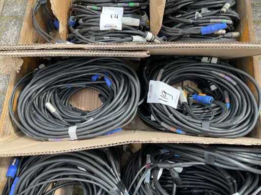 Neutrik Powercom XLR3 Combi Cable (15x)