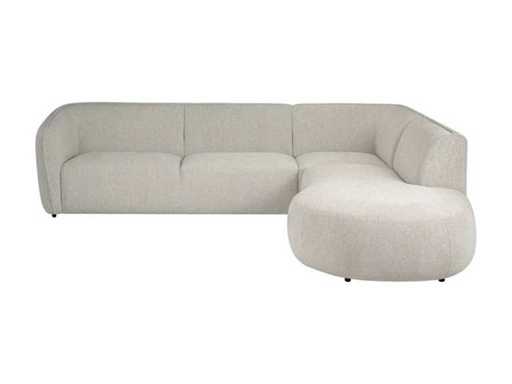 fonQ - Miękka sofa w narożniku po prawej stronie - Otwarta – Naturalny Melange - Zestaw sofy