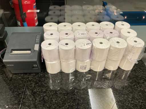 Stampante termica Epson M244A con rotoli per registratori di cassa di stock