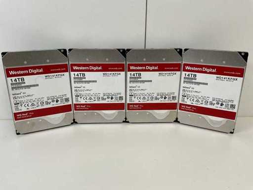 Disques durs NAS 14 TO SATA de Western Digital (WD141KFGX) Red Pro (4x)