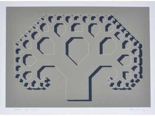 Jos De Mey - Schaduwboom volgens Pythagoras - zeefdruk