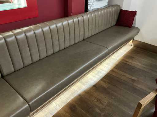 Huts - Panca da ristorante con rivestimento in pelle