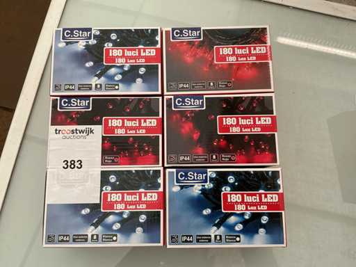 C.Star. Schutzart IP44. Innen- / Außenbereich, Weihnachts-LED-Beleuchtung. (6-fach)