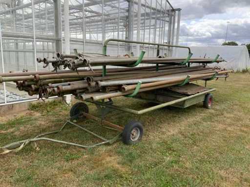 Carrello per tubi di irrigazione Wavin, inclusi 78 tubi di irrigazione da 600 cm