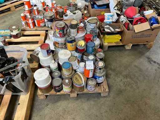 Pallet diverse verf