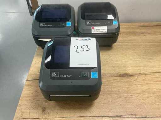 Zebra GK420d Labelprinter (3x)