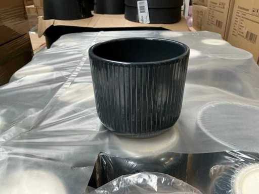 Partij Potten Azalia Ribbel Granit Lasur 277 H12xØ14cm (312x)