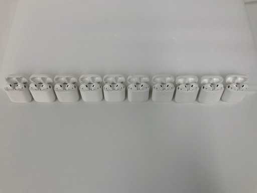 Apple - A1602 AirPods 2 With Charging Case - MVN2AM/A & A1938 AirPods 2 with Charging Case - MRXJ2AM/A (10x)