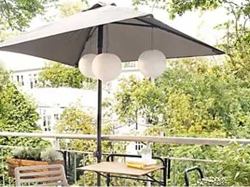 (x2) Snelontgrendelbare balkonparasol met kantelfunctie - 120 x 180 cm
