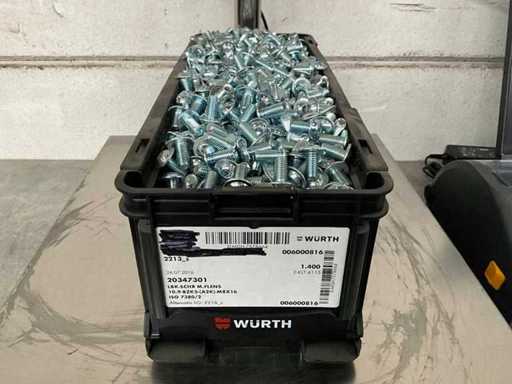Würth 18.98 kg LBK schroef met flens M8 x 16 in stapelbare bak