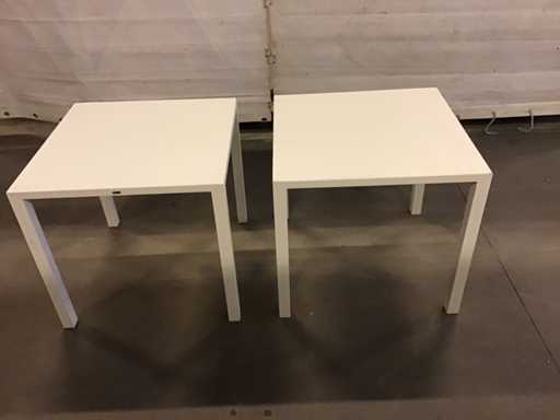 Tavolo ristorante (2x) EMU bianco 80 x 80