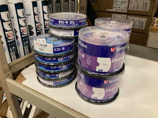 Verpakkingen Verbatim Dvd’s en cd’s (16x)