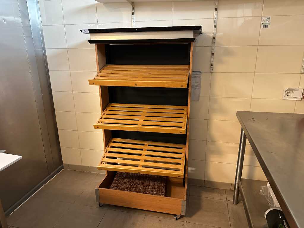 Mobile shop bread cabinet