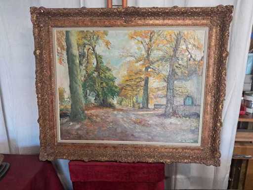 Oil painting by M. Van Loocke