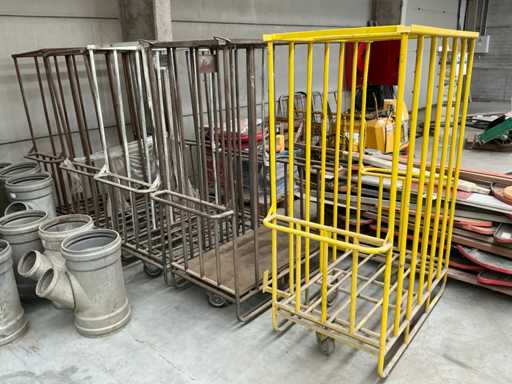 Trolleys / linen trolleys metal on wheels