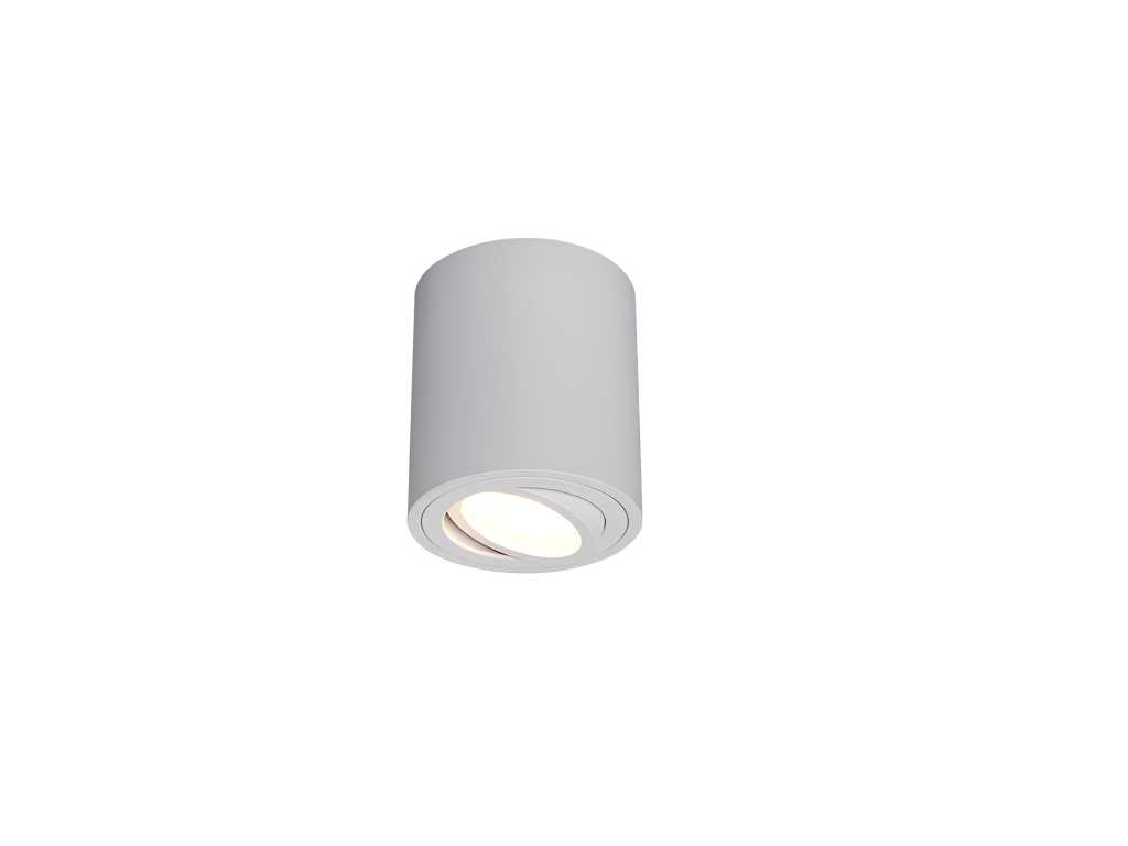 GU10 Surface mounted spotlight Fixture cylinder sand white tiltable small (10x)