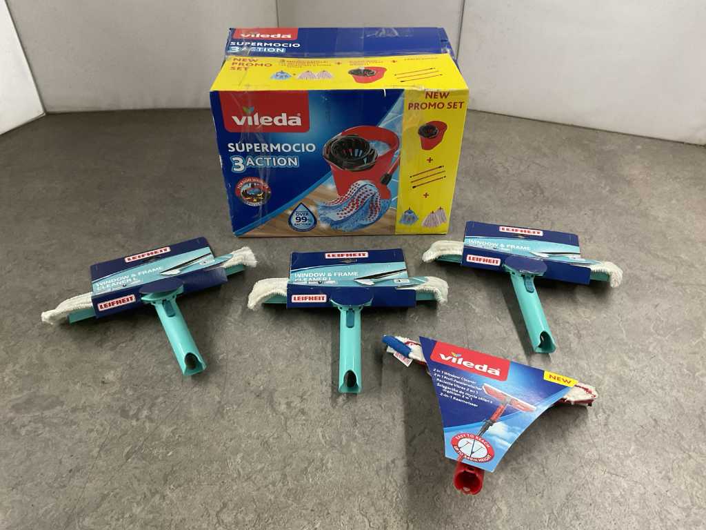Vileda - mopping system & window squeegee set of 5