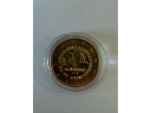 2 euro placate cu aur Slovensko 2011