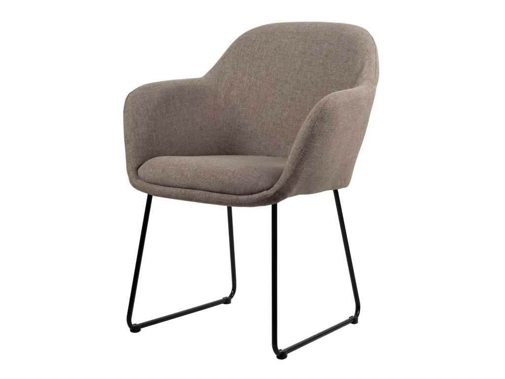 6x Chaise de salle à manger design Beige weave
