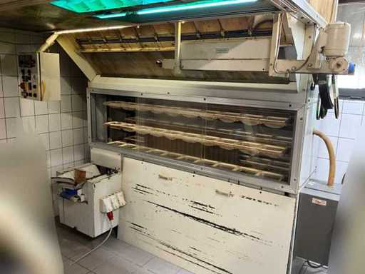 Szafka na żarówki / maszyna do ciasta w szarym kolorze – kompletny system – piekarnia